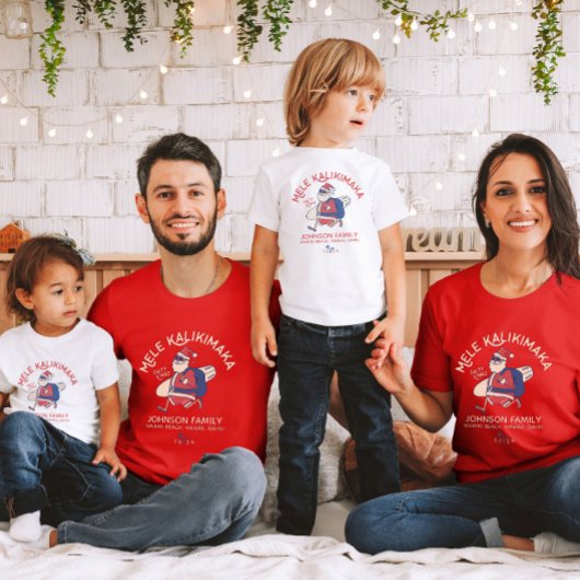 メレカスタムカリキマカサンタハワイアンクリスマス Tシャツ