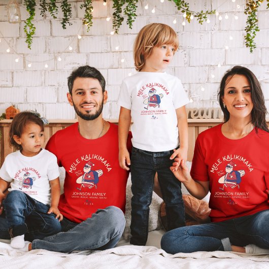 メレカスタムカリキマカサンタハワイアンクリスマス Tシャツ