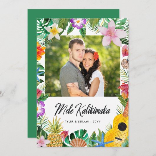 メレカリキエレガントマカ島の挨拶の写真 シーズンカード (正面/裏面)