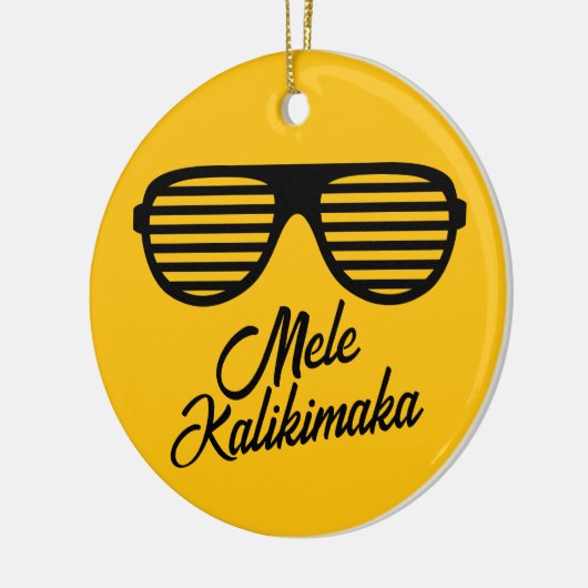 メレカリキマカおもしろいサングラスハワイクリスマス セラミックオーナメント (左)