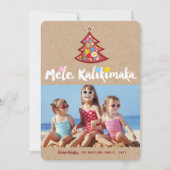 メレカリキマカかわいい花クリスマスツリー写真 シーズンカード (正面)