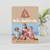 メレカリキマカかわいい花クリスマスツリー写真 シーズンカード (スタンド正面)