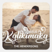 メレカリキマカのクリスマスフォト スクエアシール (正面)