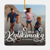 メレカリキマカのクリスマスフォト セラミックオーナメント (裏面)