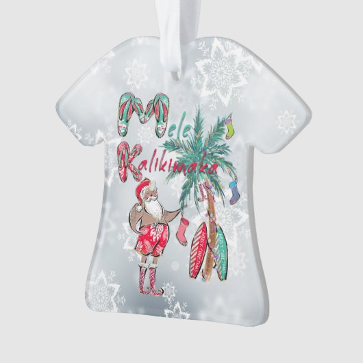 メレカリキマカアンドサーフィンサンタオーナメント オーナメント (正面)