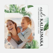 メレカリキマカアーチ写真クリスマス メタルオーナメント (正面)