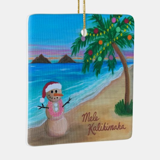 メレカリキマカオーナメント,ハワイアンホリデーサンドマン セラミックオーナメント (右)