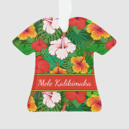 メレカリキマカカラフルハワイアンフローラホリデイ オーナメント
