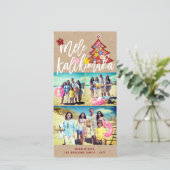 メレカリキマカカラーフラワークリスマスツリー写真 シーズンカード (スタンド正面)