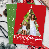 メレカリキマカクリスマスツリー切り出し赤写真 シーズンカード