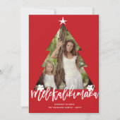 メレカリキマカクリスマスツリー切り出し赤写真 シーズンカード (正面)