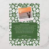 メレカリキマカクリスマスツリー切り出し赤写真 箔シーズンカード (裏面)