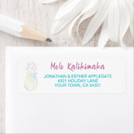 メレカリキマカクリスマスパイナップルトロピカル ラベル