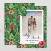 メレカリキマカクリスマスファミリーフォトトロピカル シーズンカード (正面/裏面)