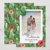 メレカリキマカクリスマスファミリーフォトトロピカル シーズンカード (正面/裏面)