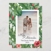 メレカリキマカクリスマスファミリーフォトトロピカル シーズンカード (正面/裏面)