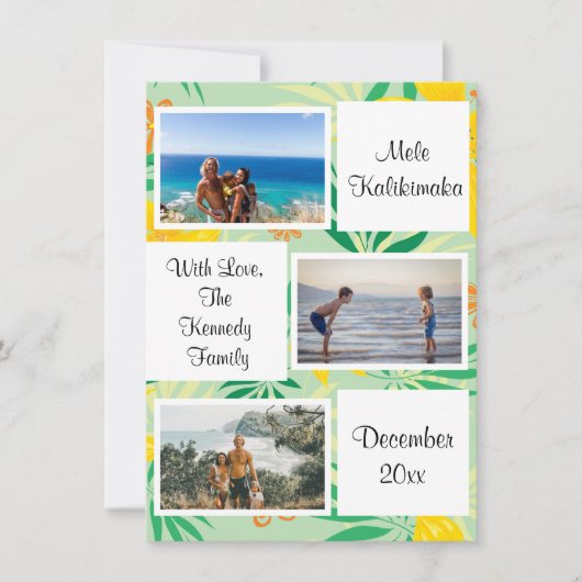 メレカリキマカクリスマスフォトコラージカード (正面)