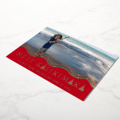 メレカリキマカクリスマスフォトコラージュ 箔シーズンカード (回転した状態)