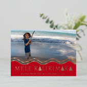 メレカリキマカクリスマスフォトコラージュ 箔シーズンカード (立ち正面)