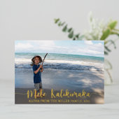 メレカリキマカクリスマスフォトコラージュ 箔シーズンカード (立ち正面)