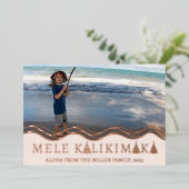 メレカリキマカクリスマスフォトコラージュ 箔シーズンカード (立ち正面)