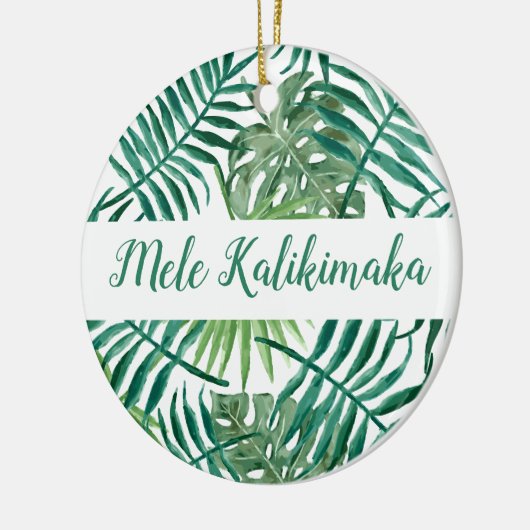 メレカリキマカクリスマスホリデータイポグラフィ セラミックオーナメント (左)