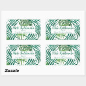 メレカリキマカクリスマスホリデータイポグラフィ 長方形シール (シート)