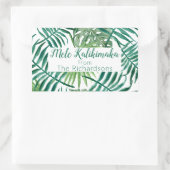 メレカリキマカクリスマスホリデータイポグラフィ 長方形シール (バッグ)