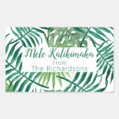 メレカリキマカクリスマスホリデータイポグラフィ 長方形シール (正面)