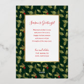 メレカリキマカクリスマスホリーフォトフォイルカード 箔シーズンカード (裏面)