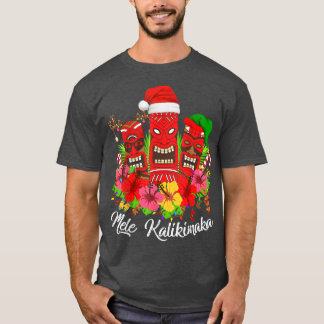 メレカリキマカクリスマスライトハワイアンティキクリスマ Tシャツ