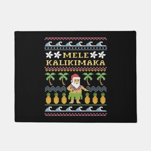 メレカリキマカクリスマス ドアマット (正面)