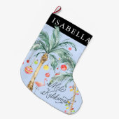 メレカリキマカクリパーソナライズされたスマスストッキング ラージクリスマスストッキング (正面 (吊り時))