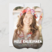 メレカリキマカグロー星のモダンクリスマスフォト シーズンカード (正面)