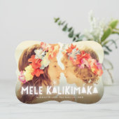 メレカリキマカグロー星のモダンクリスマスフォト シーズンカード (スタンド正面)