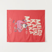 メレカリキマカサンタフラミンゴクリスマスゲタウェイT タペストリー (正面(横))