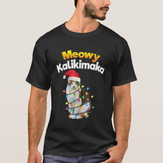 メレカリキマカシャツハワイアンメリークリスマスキャット Tシャツ