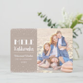 メレカリキマカシンプルモダンクリスマス写真 シーズンカード (スタンド正面)