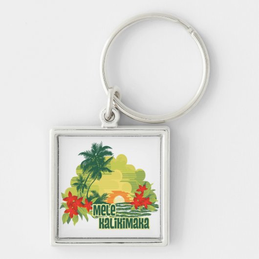 メレカリキマカトロピカルアイランドハワイアンクリスマス キーホルダー (正面)