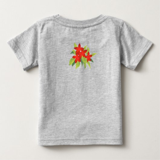 メレカリキマカトロピカルアイランドハワイアンクリスマス ベビーTシャツ (裏面)