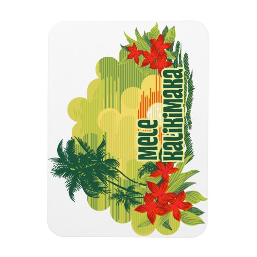 メレカリキマカトロピカルアイランドハワイアンクリスマス マグネット (縦)