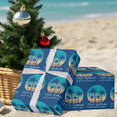 メレカリキマカトロピカルサンセットカスタムクリスマス ラッピングペーパー