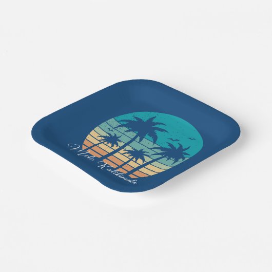 メレカリキマカトロピカルサンセットクリスマスパーティー ペーパープレート (傾斜あり)