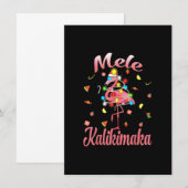 メレカリキマカトロピカルハワイアンクリスマスフラミン 招待状 (正面/裏面)