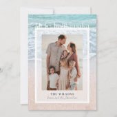 メレカリキマカトロピカルビーチホリデーフォトカード 招待状 (正面)