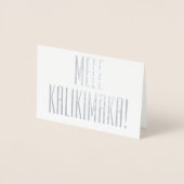 メレカリキマカハワイアンクリスマスカード箔 箔カード (正面)