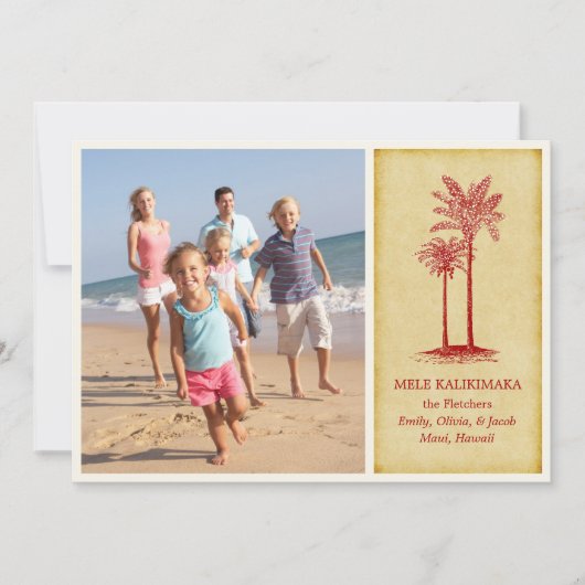 メレカリキマカハワイアンクリスマスカード シーズンカード (正面)