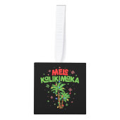 メレカリキマカハワイアンクリスマスパームツリーライト キューブオーナメント (正面)