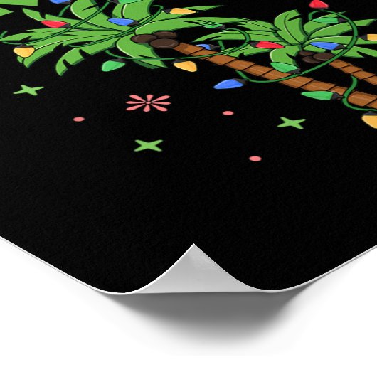 メレカリキマカハワイアンクリスマスパームツリーライト ポスター (角)