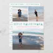 メレカリキマカハワイアンクリスマスフォトコラージュ シーズンカード (正面/裏面)